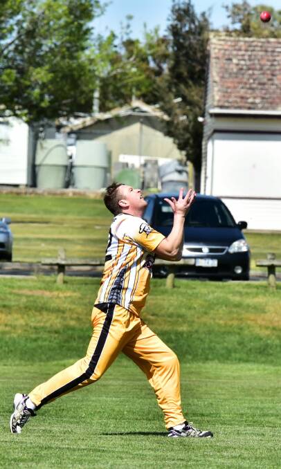 EASY DOES IT: Longford's Dean Cousens eyes a catch against Hadspen at University Oval on Saturday. Picture: Neil Richardson