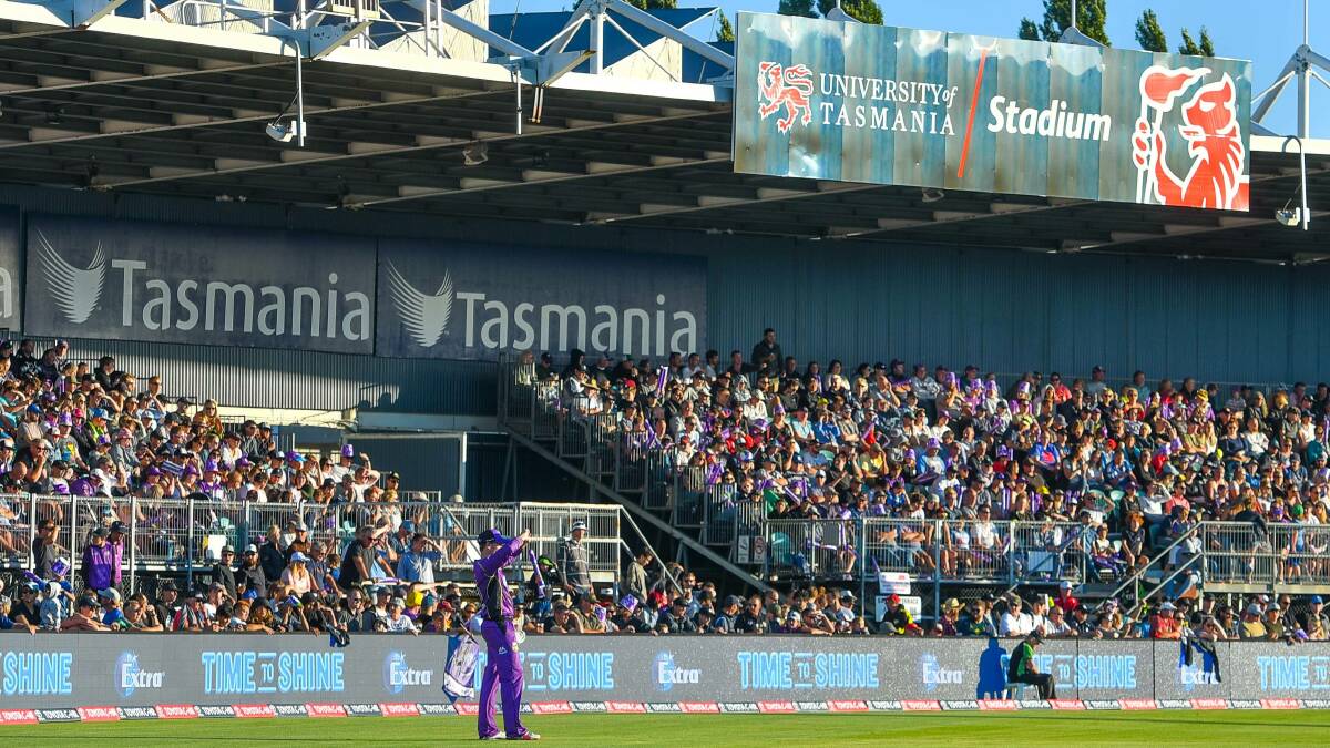 Squeezed in: Hobart Hurricanes' biggest crowd of the season, 16,734, watched their fixture at UTAS Stadium in Launceston.
