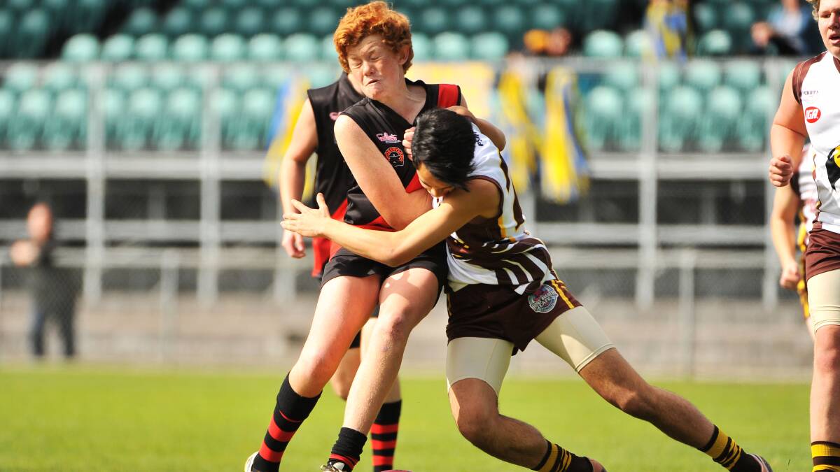 Aurora Stadium was taken over by up and coming footy stars for the NTJFA finals day on Sunday.