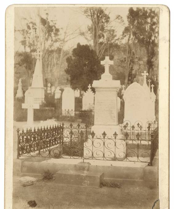 The tombstone of Michael Fahey's at the Catholic cemetery at Connaught Crescent, Glen Dhu. Picture: Archives Office of Tasmania