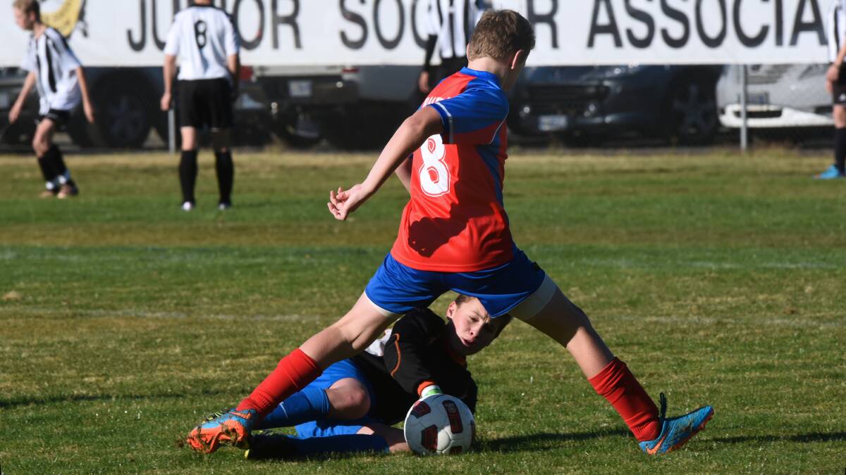 The Raiders took on Dragons in the Northern Tasmanian Junior Soccer Association match at Churchill Park. Pictures: Neil Richardson