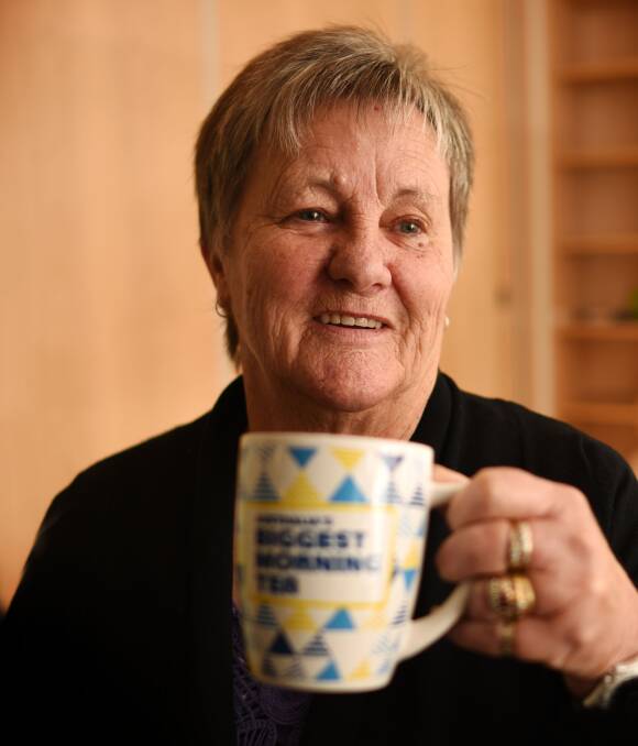 RAISE A MUG: Branxholm woman Cristine Kelly has her mug at the ready for Australia's Biggest Morning Tea. Picture: Scott Gelston