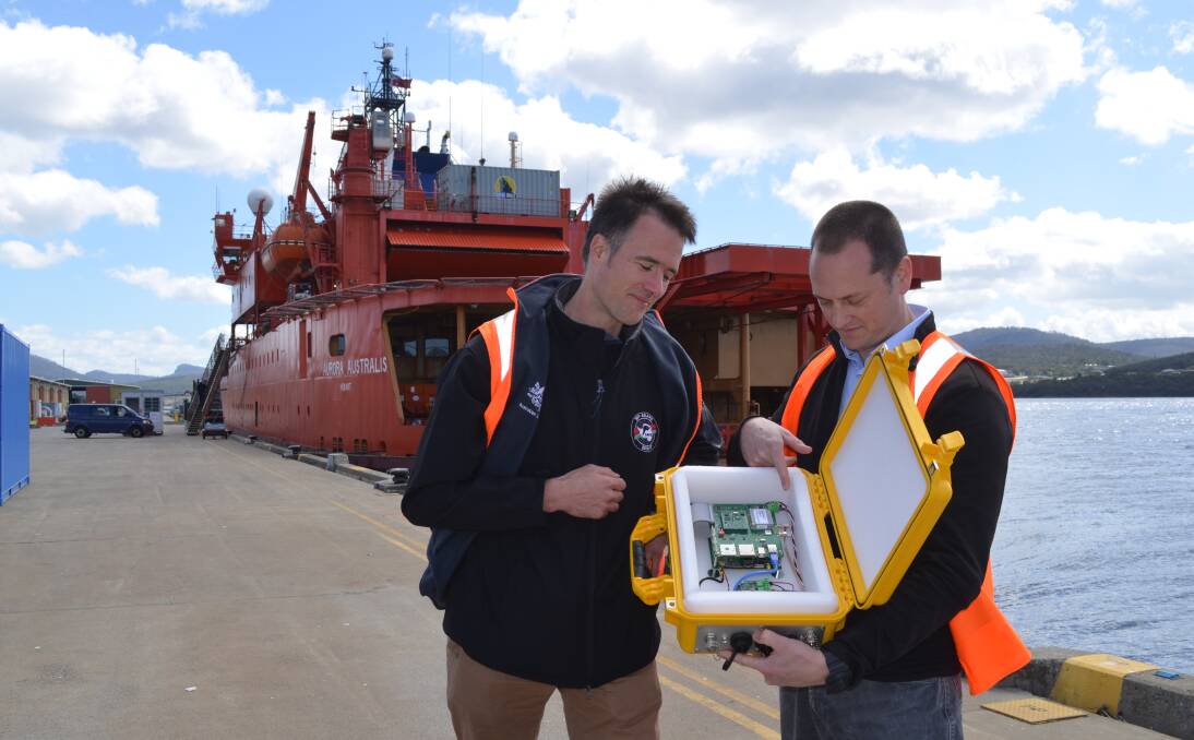 Ice: Glaciologists Dr Christian Schoof and Dr Ben Galton-Fenzi will use complex equipment to monitor the rate of ice melt in East Antarctica during summer. Picture: Imogen Elliott