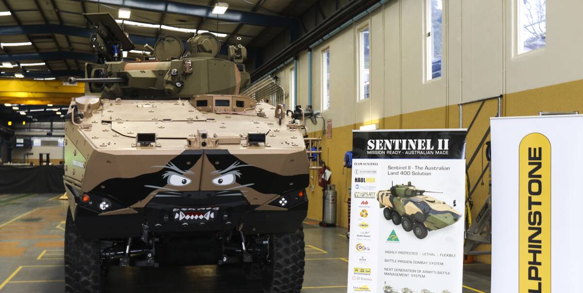 Over: Team Sentinel's bid to construct 225 armoured fighting vehicles is over after it was not selected to proceed to stage two of the Land 400 process. Picture: Cordell Richardson