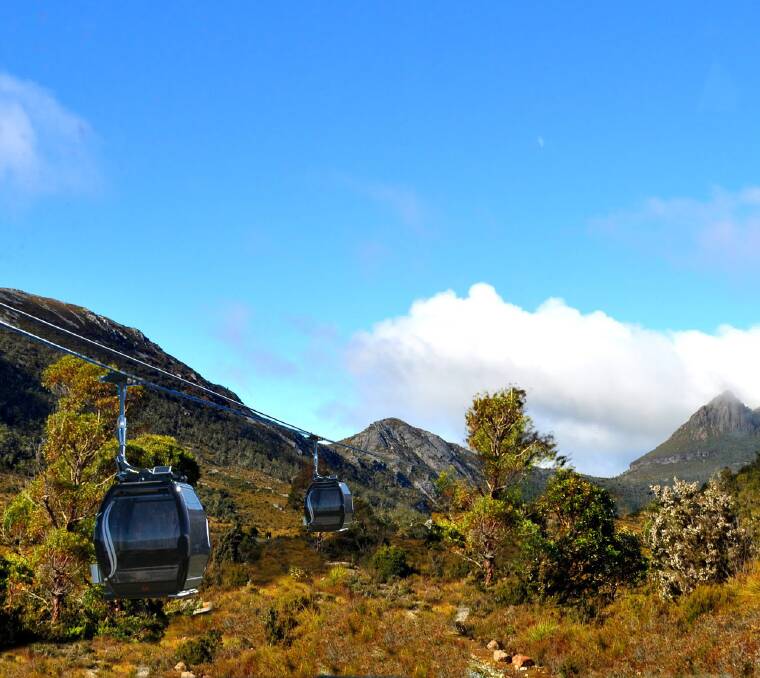 Pioneering: A design of a proposed Cradle Mountain cable car. Pictures: Cumulus Studio
