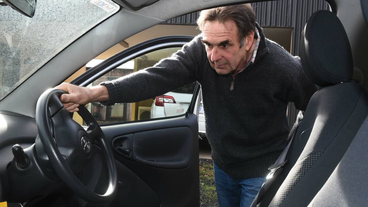 EXPLOSIVE: Norwood resident Alan Purdey is concerned about his Toyota Echo, which has been fitted with a faulty Takata airbag. Picture: Neil Richardson 