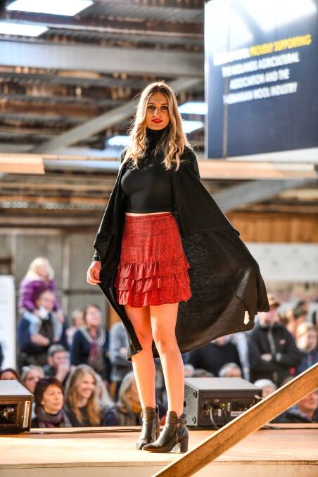 Courtney Wilson lights up the catwalk in an outfit from Kookai.
