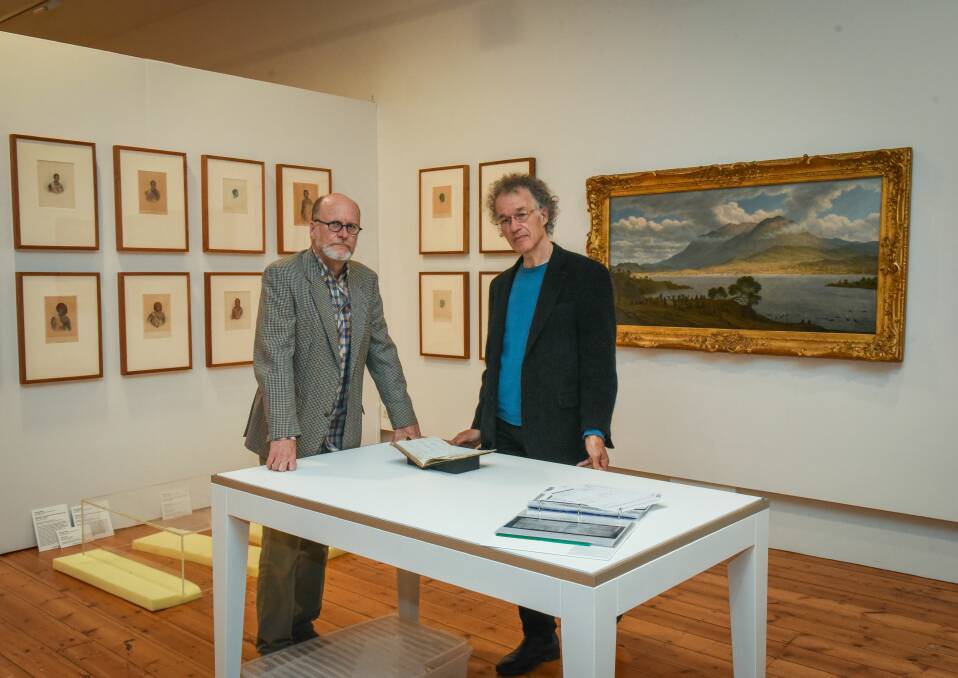Interrogating: 'The National Picture' exhibition curators Dr Greg Lehman and Professor Tim Bonyhady. Picture: Paul Scambler