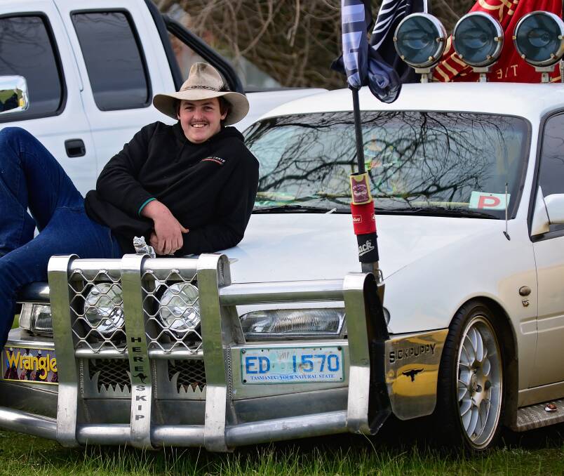 Just Holden Together:  Tom Whelan, of Ridgley, proudly shows his beloved 1997 VS Commodore ute