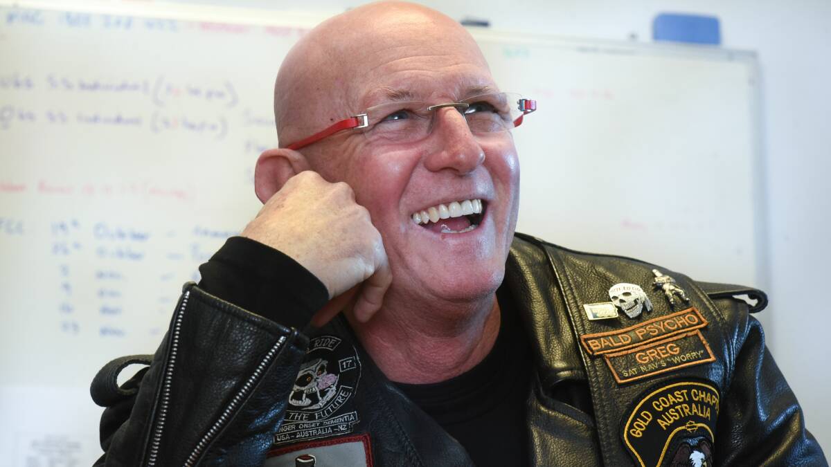 Greg Kelly shares a joke while opening up about his young onset dementia. Picture: Neil Richardson