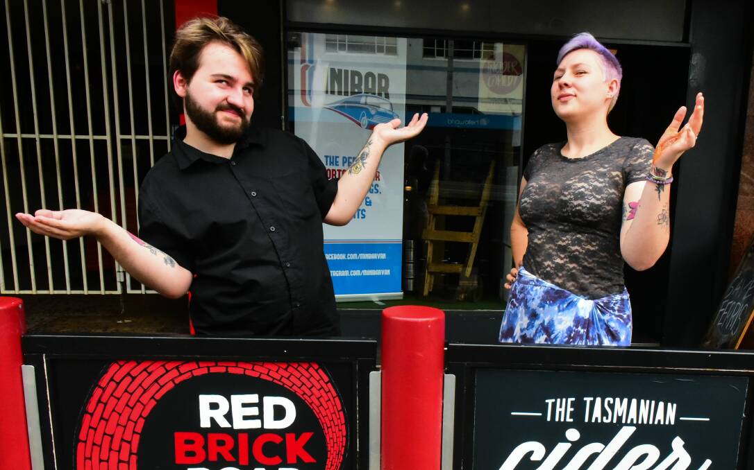 QUEER SOIREE: Cole Wykes and Mattie Killean will perform alongside other queer artists at the Red Brick Road Cider House. Picture: Neil Richardson 