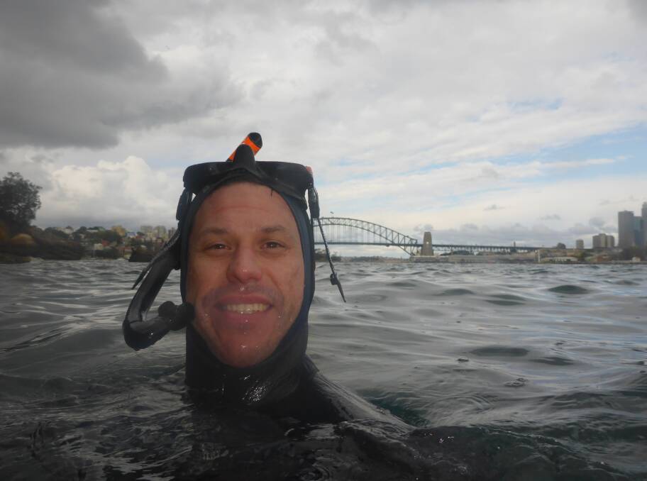 SYDNEY SURVEYS: Dr Scott Ling samples seafloor sediment around Sydney Harbour for microplastics. Picture: Supplied