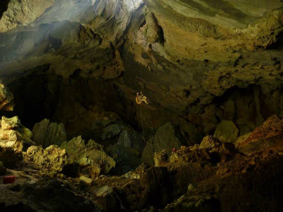 Caving is more than claustrophobic squeezes. Depending on the cave system, there can be expansive caverns, larger than football fields. Picture: Tess Brunton
