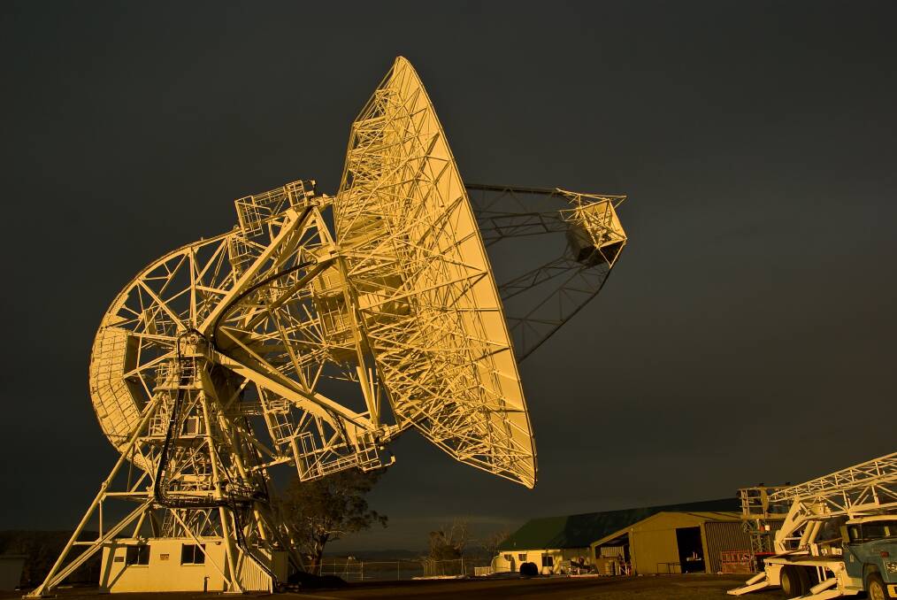 PULSE POINT: Tasmanian astrophysicist Jim Palfreyman used the Mt Pleasant radio telescope near Hobart to observe the glitch, which was a world first. Picture: Supplied/ Jim Palfreyman