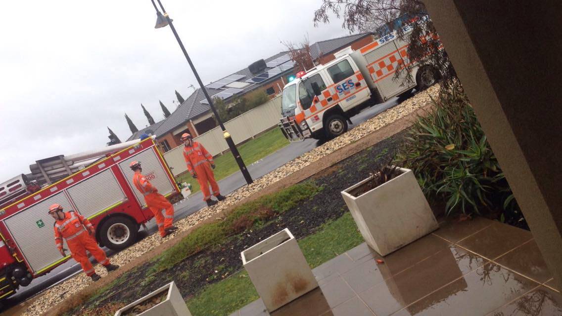 Emergency services on scene on Tuesday afternoon. Picture: SUPPLIED