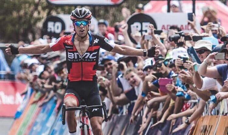 MY PEOPLE: Richie Porte races home to win stage five of the Tour Down Under in Adelaide. Picture: Twitter
