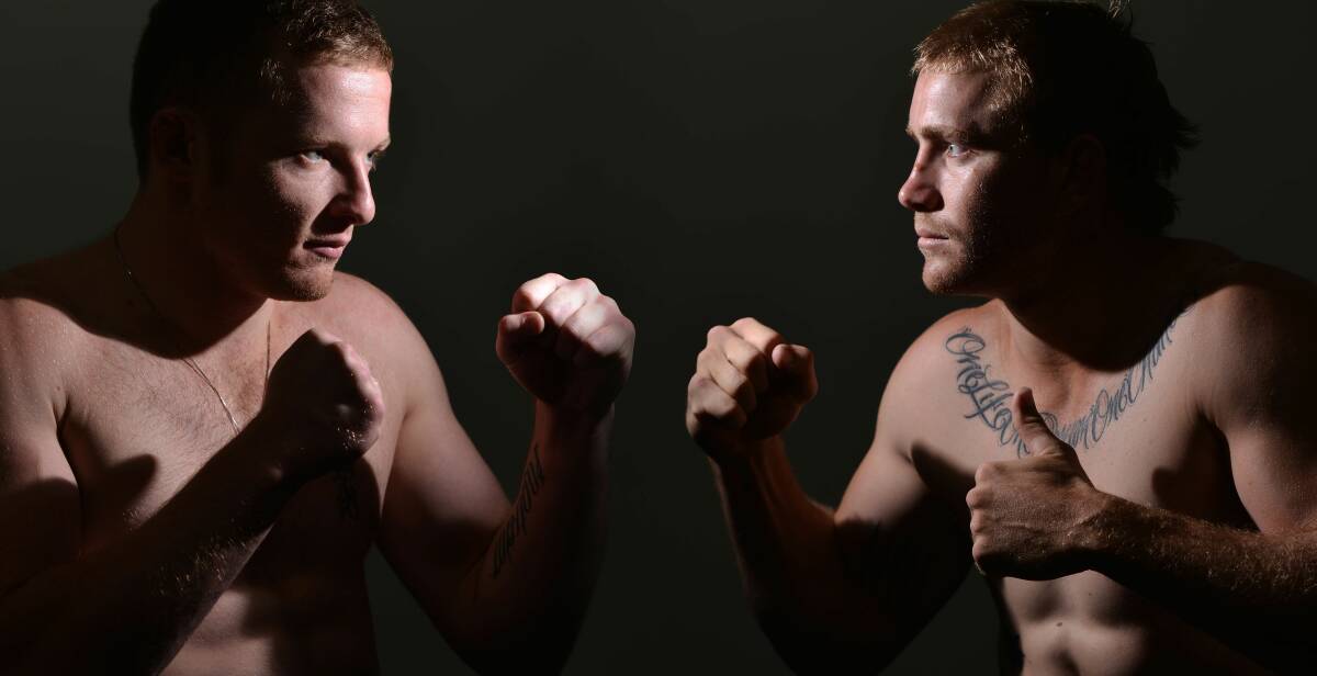 THE WAR TO SETTLE THE SCORE: Launceston's Damon Upton-Greer and ex-Launceston, now Gold Coast's David Butt will face off in their third fight against one another. 