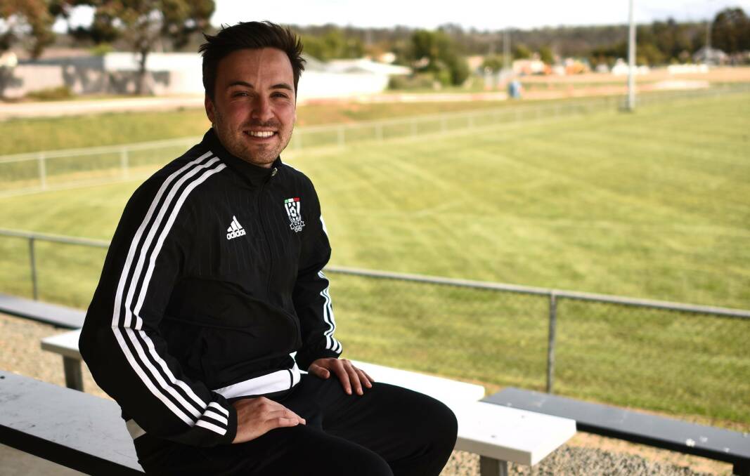 THIS IS CITY: Launceston City coach Ben Brookfield looks over the club's Buckby Land Rover Park home ahead of its Lakoseljac Cup game against South Hobart.