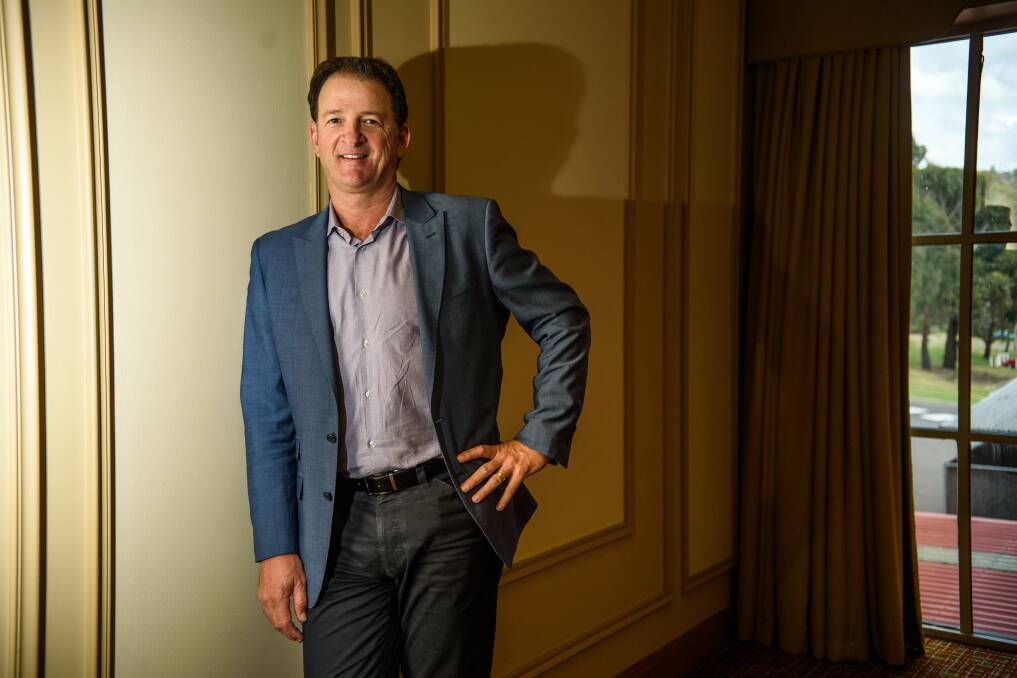 STAND TALL: Australian Test selector Mark Waugh at the Country Club Tasmania on Friday to speak in front of hundreds at the Champions of Sport luncheon. Picture: Scott Gelston