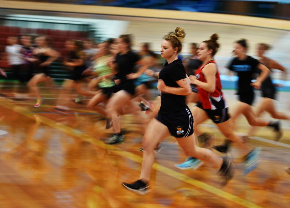 STANDOUT: Launceston Blues star performer Daria Bannister led the pack at last year's Tasmanian women's combine testing on her way to an AFLW Western Bulldogs career.