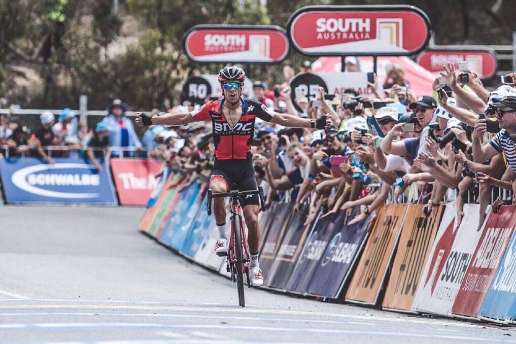 PORTE POWER: Launceston's Richie Porte takes in the good wishers from the Adelaide crowd. Picture: Twitter.