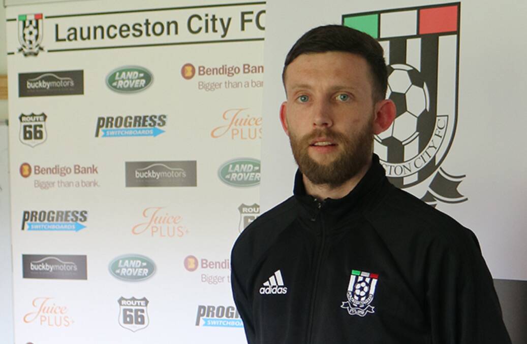 JUST IN TIME: Irishman Kyle Kelly is ready to turn out for Launceston City. 