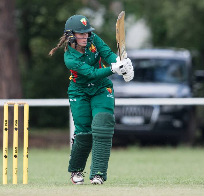 SHOT: Emma Manix-Geeves top-scored in the rain-affected game on Monday.