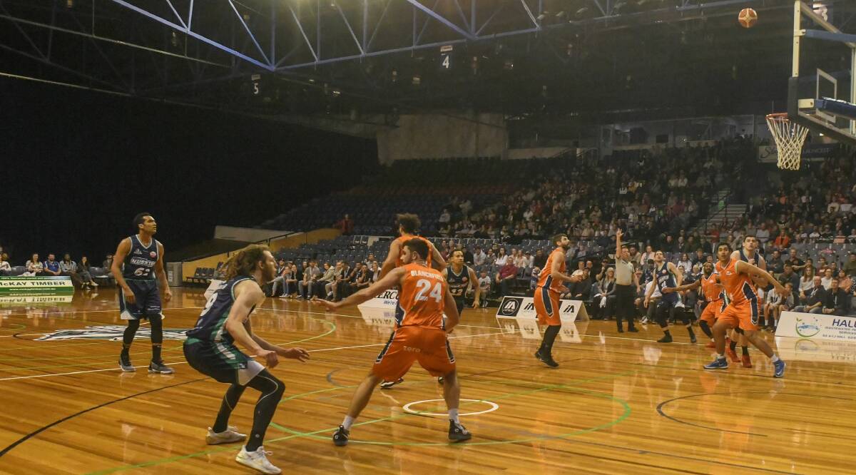 HOME COURT: Launceston fans get a taste of elite basketball for the first time in years when the Huskies took on Southland Sharks at the Silverdome. Picture: Paul Scambler