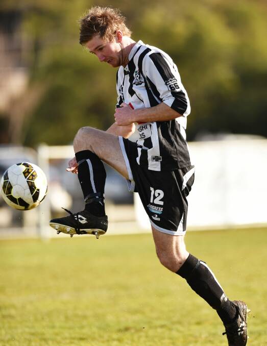 KICKING ON: Launceston City striker Andrew Compagne had a stellar season in front of goals, winning the Golden Boot award for the 2016 Northern Championship season.