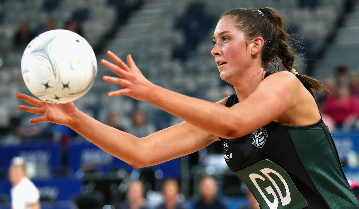 TOUGH NIGHT: Magpies defender Matilda Garrett was one of the better players for the Tasmanian ANL side on Saturday night. Picture: Getty Images. 