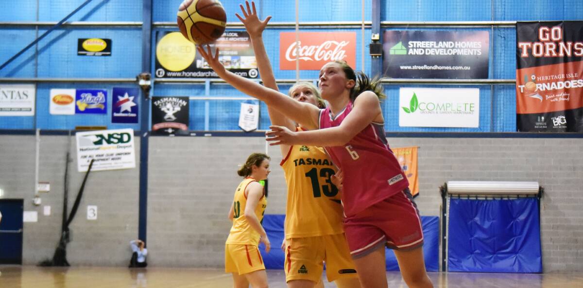 POISED: Launceston's Sophie Ackerly looks to score against Basketball Tasmania's High Performance side. The win reversed the result a fortnight ago between the two sides.