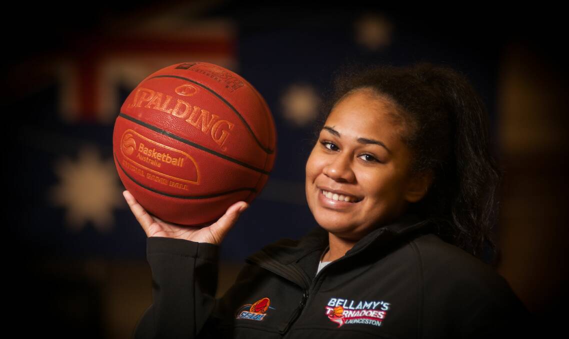GOT BALL: The Torns new Fijian signing is ready to bring her "mental toughness" to Launceston.