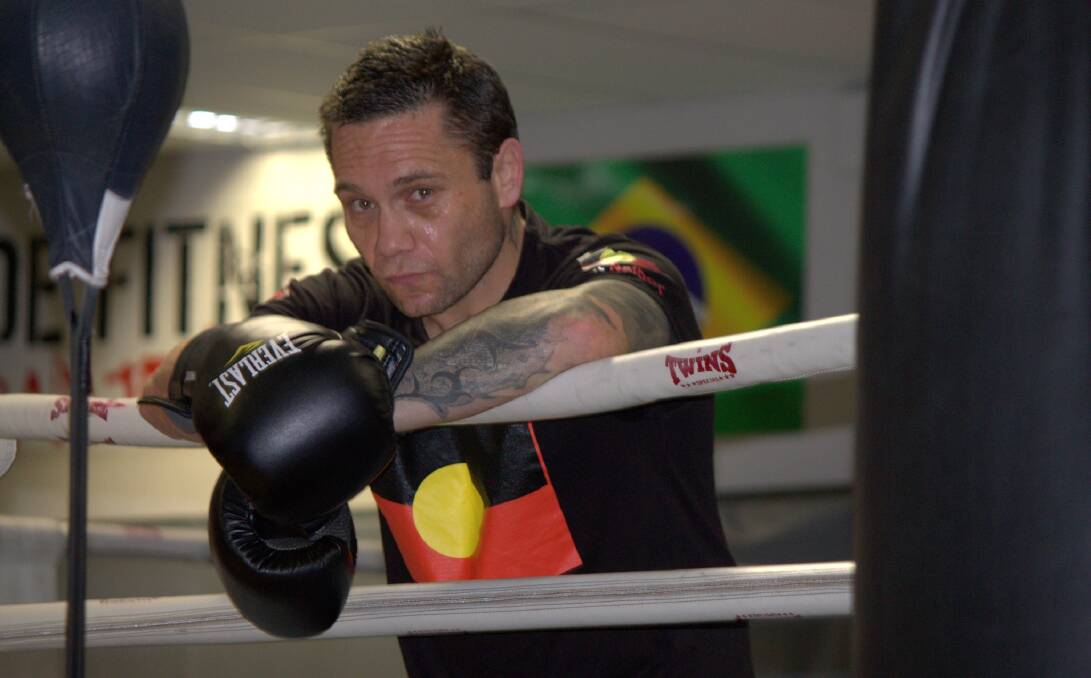ON THE ROPES: Tasmanian Shaun Thomas is fighting for more than just wins and titles among the indigenous community. Picture: David Stanley.