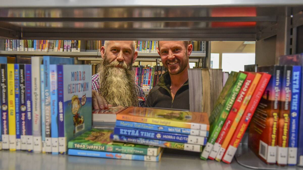 CHALLENGE ACCEPTED: LINC Launceston manager Garry Conroy-Cooper and event coordinator Doug Grubert are gearing up for a day of manic writing for the annual Write a Book in a Day competition in July. Picture: Paul Scambler.