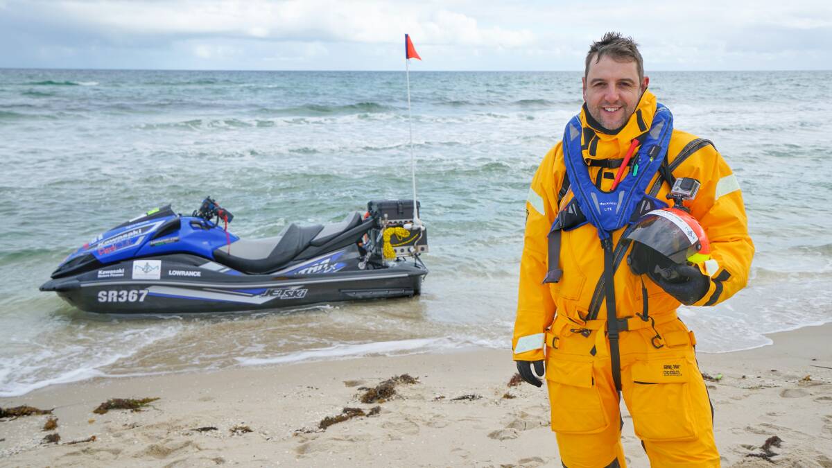 CHALLENGE: Professional racing driver Todd Kelly tackled the Bass Strait on a Kawasaki jet ski over the weekend. As a result, he raised more than $10,000 for MS Australia and hopes to continue raising more. Picture: supplied.