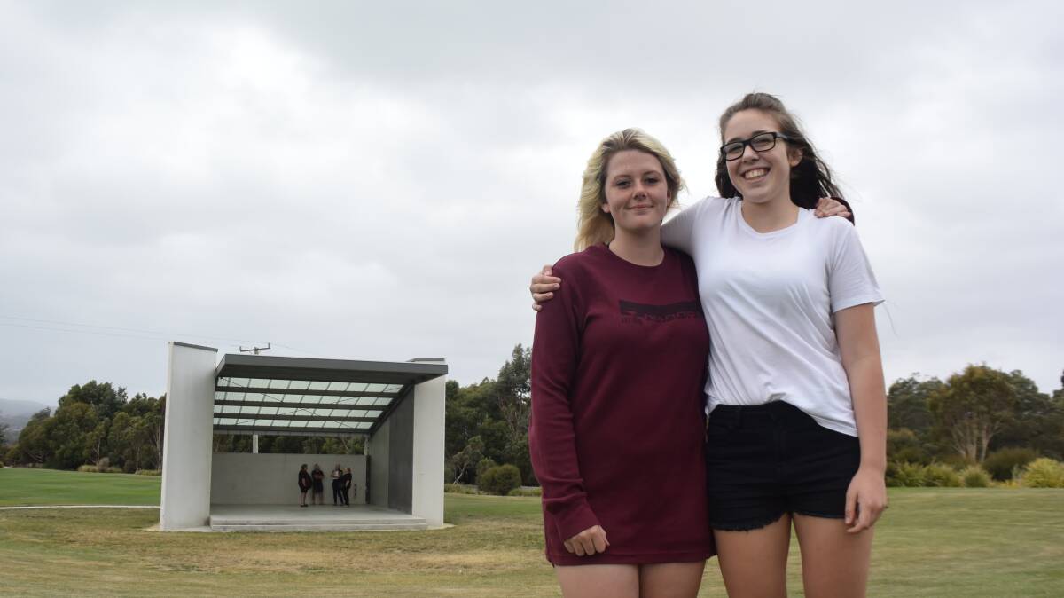 Future stars: Holly Garwood and Maggie Taylor are both singers and guitarists who will be performing at the Sounds of the Tamar, a youth festival to be held at the Windsor Sound Shell on February 26.