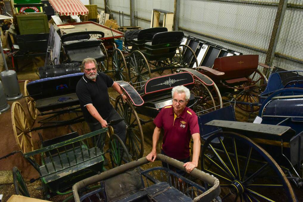 History: David Potter and Michael MacDonald with some of their carriages. Picture: Paul Scambler