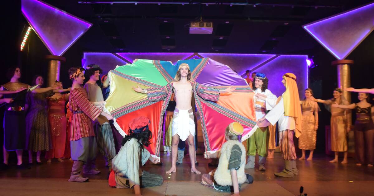 Amazing: The cast of Joseph and The Amazing Technicolour Dreamcoat run through a final rehearsal. Picture: Lucy Stone