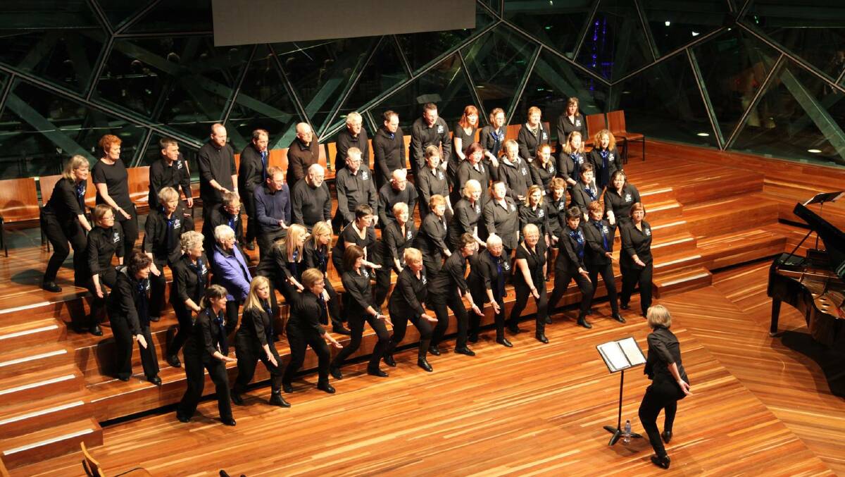 Together: Vox Harmony City of Launceston Choir performing. They will be joined by other notable choirs on Saturday for a unique performance. Picture: Supplied