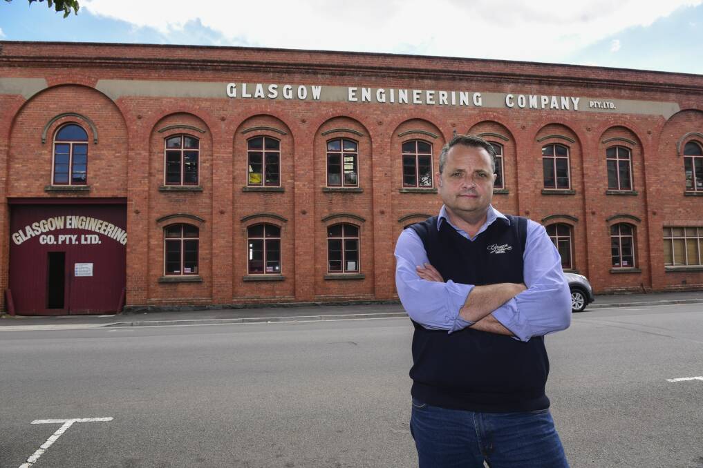 City engineers: General manager John Hutton outside the Glasgow Engineering building on William Street, Launceston. Picture: Paul Scambler