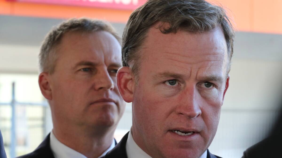 SOCIAL JUSTICE: Premier Will Hodgman (front) and Education Minister Jeremy Rockliff argue lowering the prep starting age will give Tasmanian children greater opportunities in life.