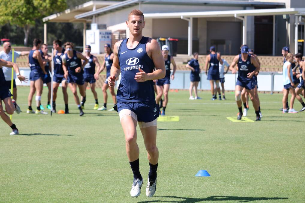 The forward-turned-defender is a lynchpin for Carlton in 2018. Pictures: Supplied and Scott Gelston