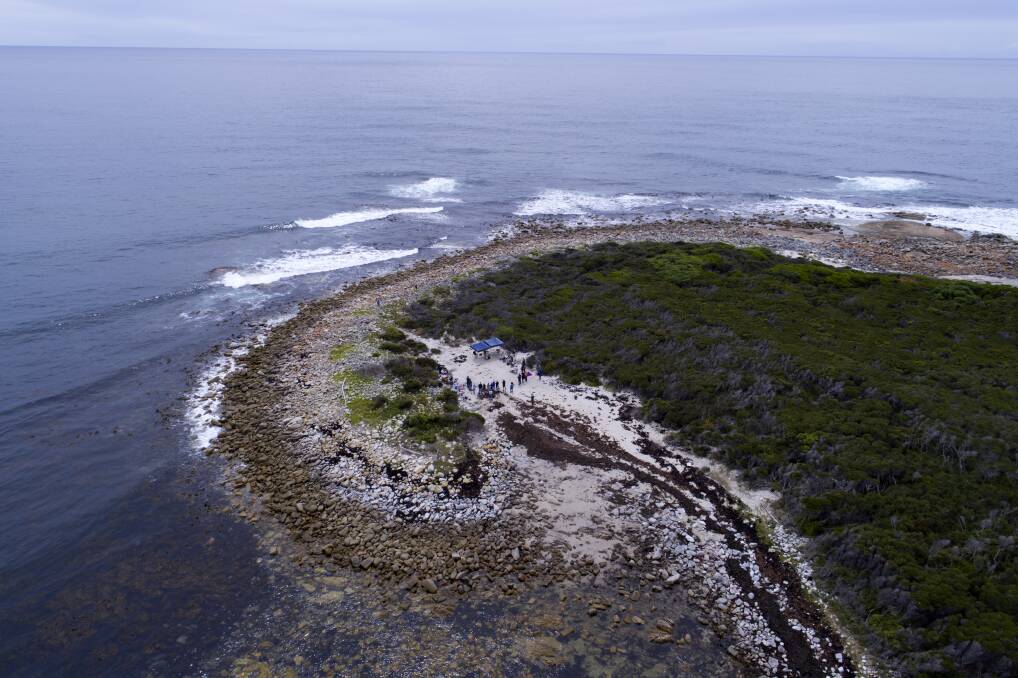 OVERHEAD: Drone image from the Lenny's Point picnic. Picture: Supplied