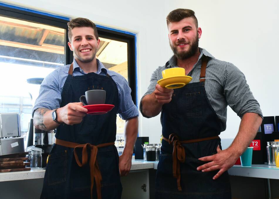 FOOD DUDES: Go Nutz manager Josh Newman and owner Ben Chapman. The new coffee shop will open on Tuesday, January 23. Picture: Neil Richardson.