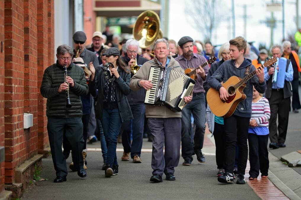 JAZZ HANDS: The 2016 Longford Jazz Festival featured a procession through the heart of town. The 2017 festival is sure to produce a similar turnout. Picture: Supplied