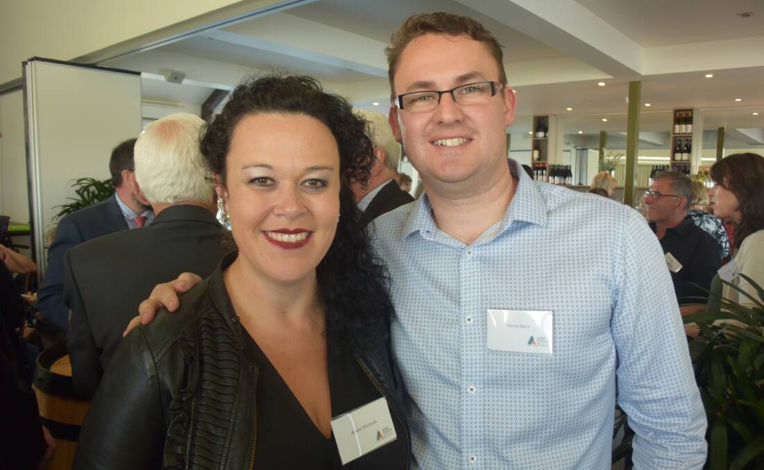 FEELING FINE AT 50: Ainslie Murdock and Daniel Barry from Able Australia celebrate the organisation's 50th anniversary.