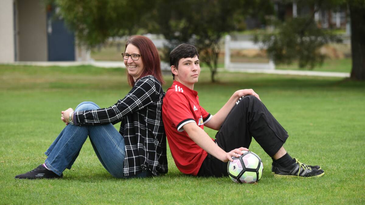 FAMILY FIRST: Kristen Desmond and her 16-year-old son Oscar, who is the oldest of her three children. Picture: Paul Scambler
