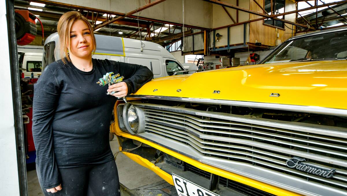 COLOUR COMPETITOR: Third-year automotive refinishing apprentice Jess Purton has won the 2018 PPG International Colour Matching competition. Picture: Scott Gelston