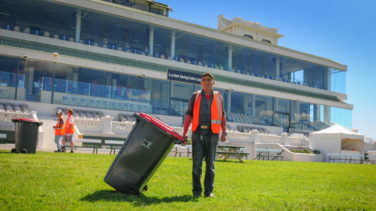 On Thursday post Launceston Cup, the attention turned to the clean up at Mowbray Racetrack. Pictures: Paul Scambler 
