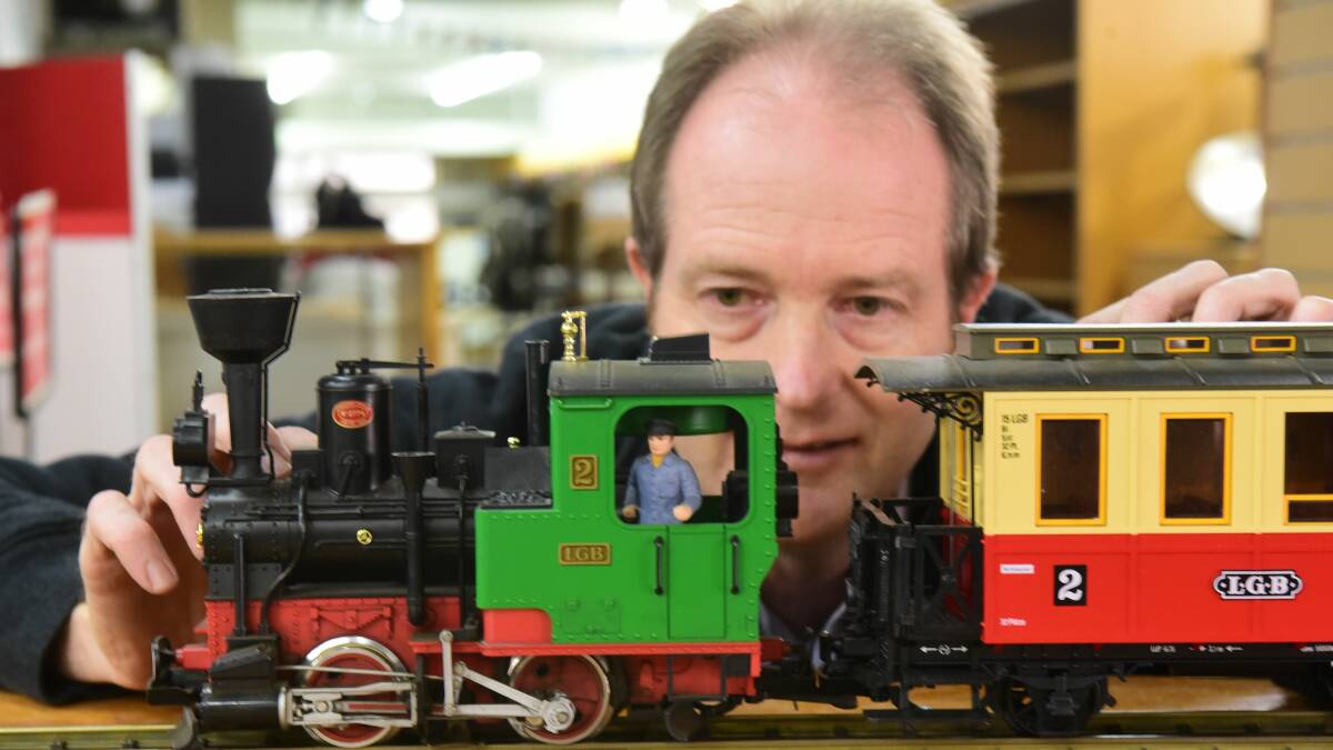 ICONIC: Graeme Tilley with the Birchalls train, whose sale has contributed $9000 to The Examiner's Empty Stocking Appeal. Picture: Paul Scambler. 